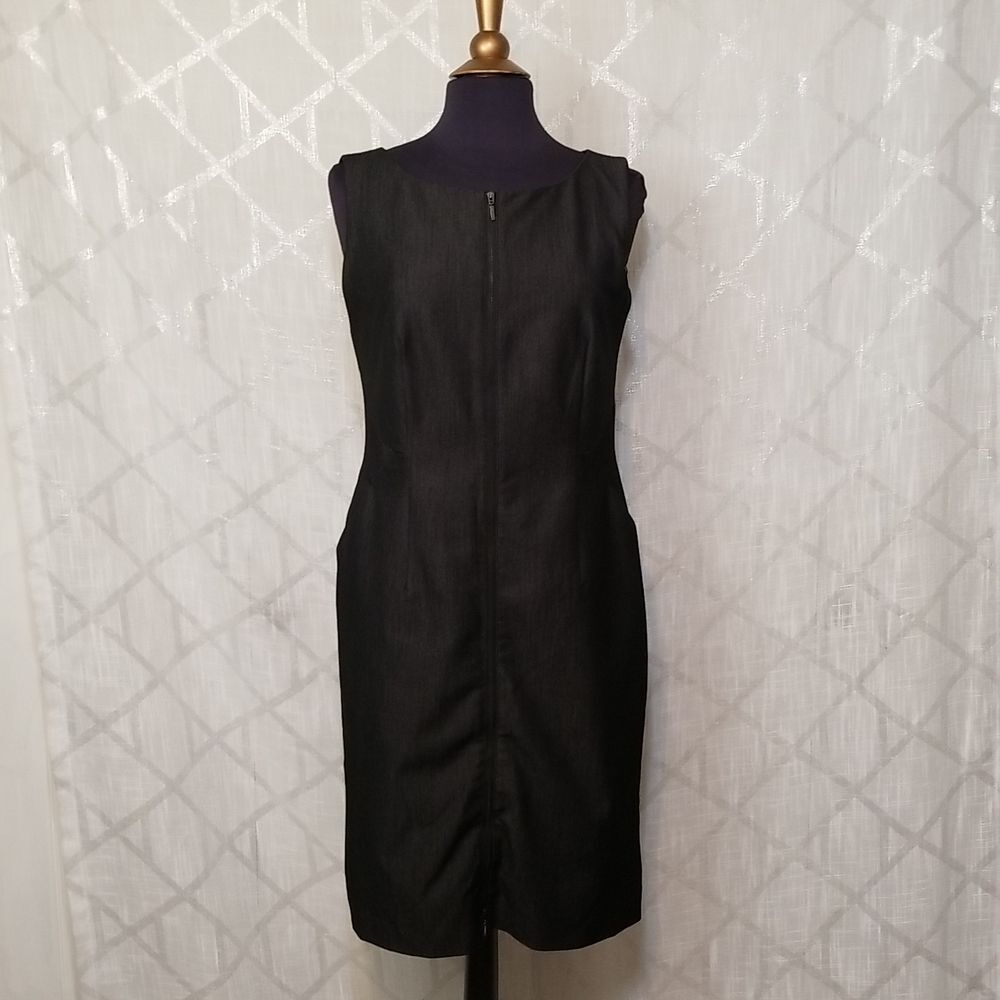 Calvin Klein Dress Womens Size 12 Black Sleeveless Classic Office